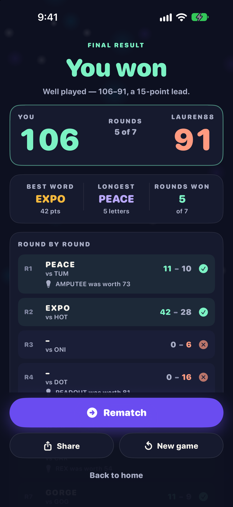 RackRush final match result