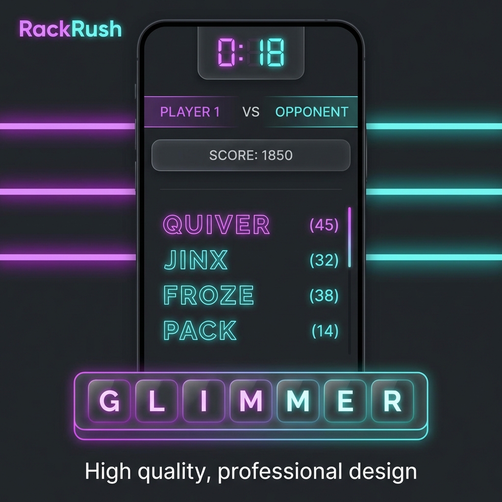 Play Rack Word RackRush — Fast Online Word Battles for iPhone